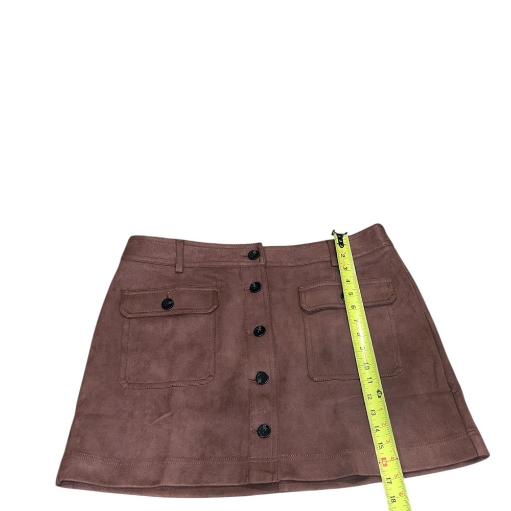 NEW Universal Thread Tan Button-Front Mini Skirt - Picture 5 of 8